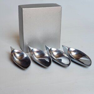 ARTHUR SALM Modernist Scoops Omega Appetizer Spoons Leo F. Widgen Japan